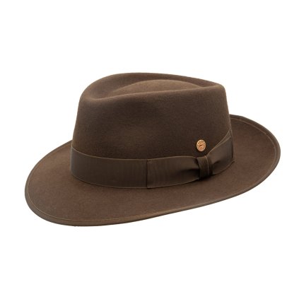 Hnědý klobouk Fedora Bogart - Mayser - Mio
