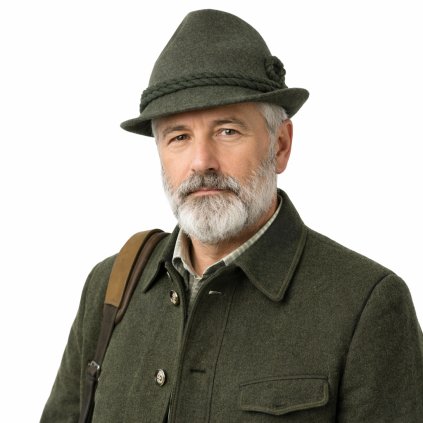 Zelený myslivecký klobouk Fiebig se šnůrkou