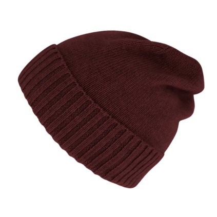 Unisex bordo čepice Fiebig -  100 % vlna Merino