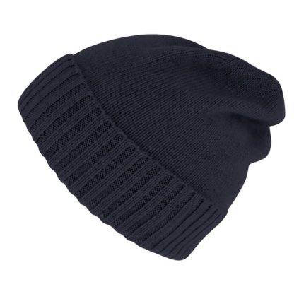 Tmavě modra unisex čepice Fiebig -  100 % vlna Merino