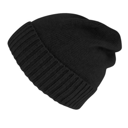 Černá unisex čepice Fiebig -  100 % vlna Merino