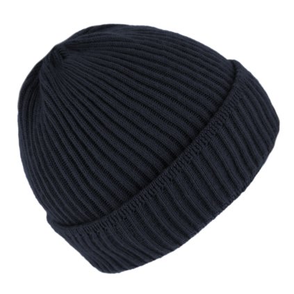 Tmavě modrá unisex čepice Fiebig -  100 % vlna Merino