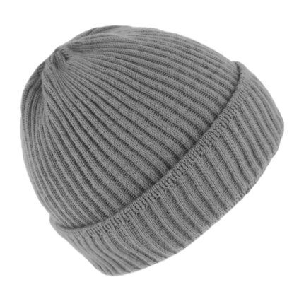 Světle šedá unisex čepice Fiebig -  100 % vlna Merino