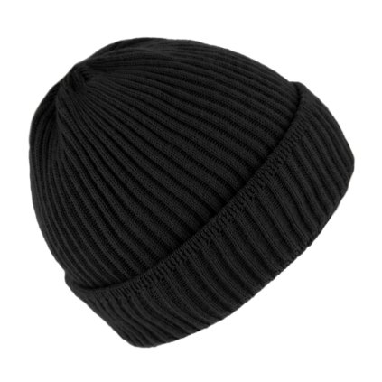 Černá unisex čepice Fiebig -  100 % vlna Merino