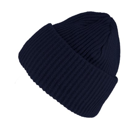 Objemná pletená zimní čepice - Fiebig Navy Blue