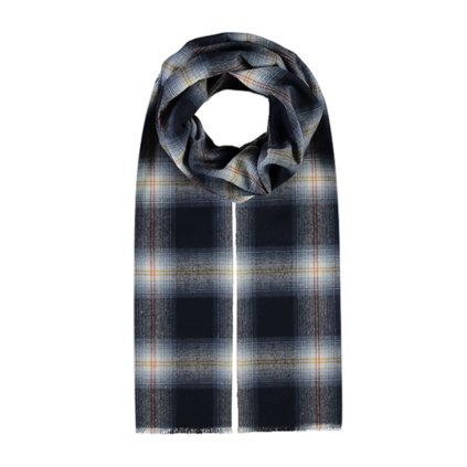 Modrá kostkovaná šála od Fiebig