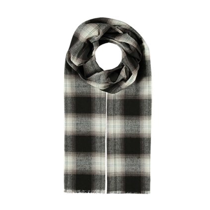 Šedá kostkovaná šála od Fiebig