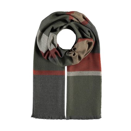 Vzorovaná bordo šála od Fiebig