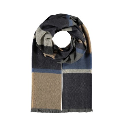 Vzorovaná modrá šála od Fiebig