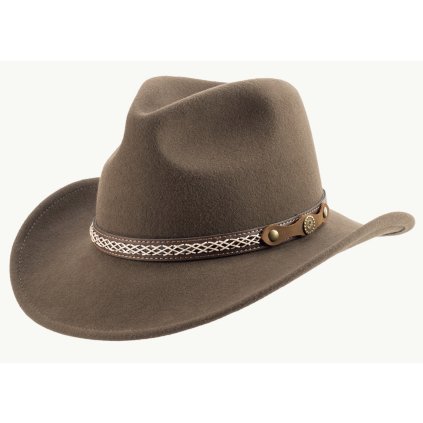 Australský hnědý klobouk vlněný - SANDSTONE