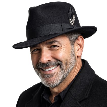 Bailey Tino – černý vlněný klobouk trilby