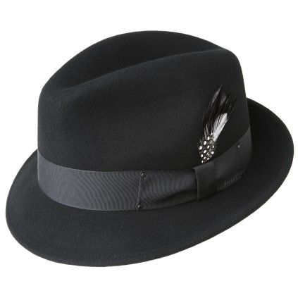 Bailey Tino – černý vlněný klobouk trilby