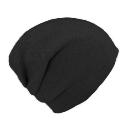 Kašmírová černá unisex čepice od Fiebig