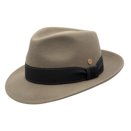 Šedohnědý vlněný klobouk fedora – Mayser Manuel Murmel