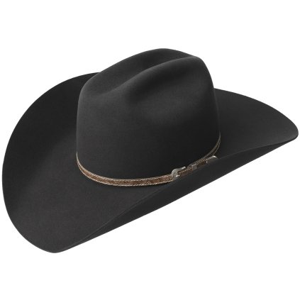 Černý kovbojský klobouk Bailey Roderick z vlny – western USA