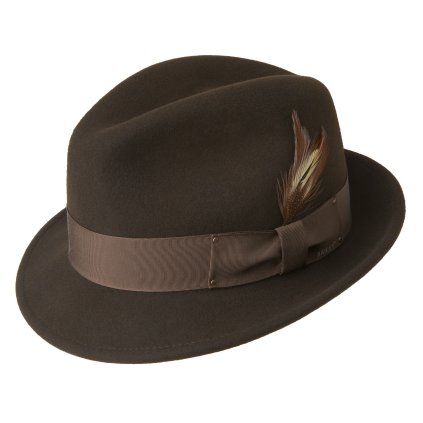 Bailey Tino – hnědý vlněný klobouk trilby