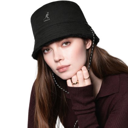 Oboustranný klobouk Kangol Convertible Bucket černý