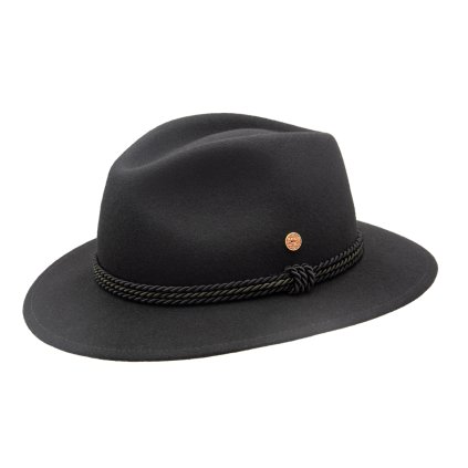 Cestovní nemačkavý voděodolný černý klobouk - Mathis Mayser