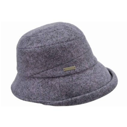 Dámský šedý měkký klobouk cloche - Bucket Hat