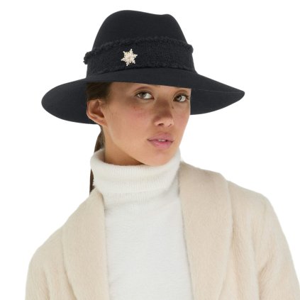 ČERNÝ DÁMSKÝ KLOBOUK - BORSALINO