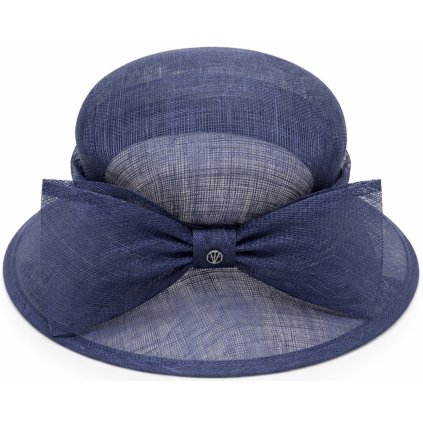 Elegantní modrý klobouk s mašlí od Loevenich