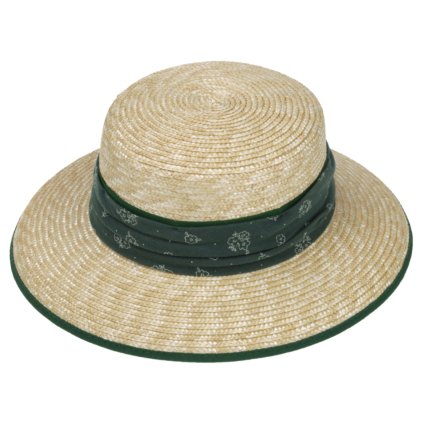 Letní dámský klobouk - cloche s barevnou stuhou