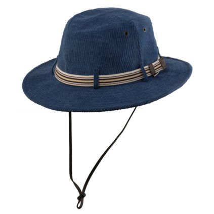 Volnočasový bavlněný modrý klobouk