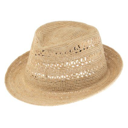 Trilby Raffia Crochet - slaměný klobouk