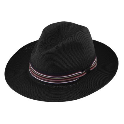 Letní Fedora černý klobouk - Fiebig