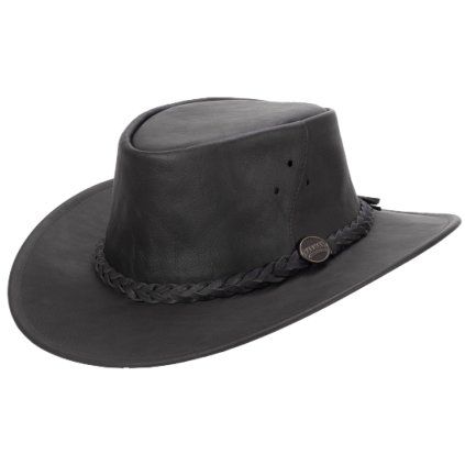 Australský klobouk kožený černý - BUSHIE KANGAROO