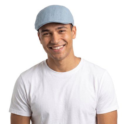 Letní modrá lněná bekovka - Scippis Ceduna Cap