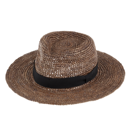 Fedora Raffia - slaměný hnědý klobouk - Bestseller