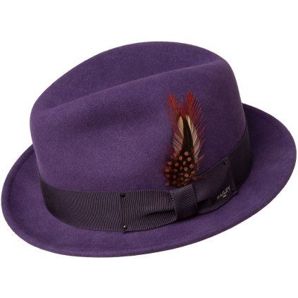 Fialový vlněný klobouk trilby - Bailey Tino