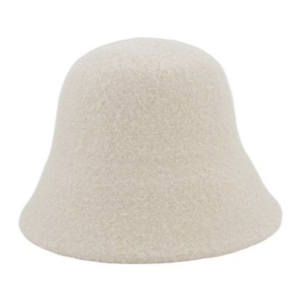Zimní bucket hat smetanový - nemačkavý klobouk