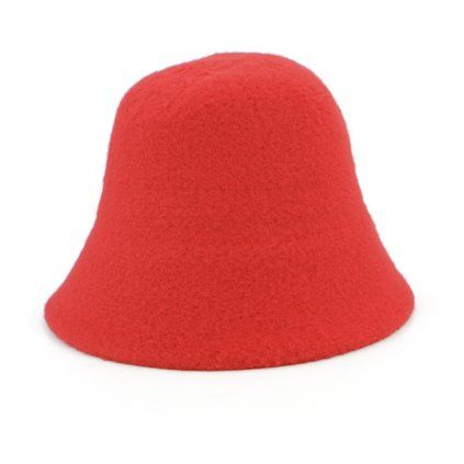 Zimní bucket hat červený - nemačkavý klobouk