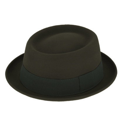 Zelený nemačkavý klobouk porkpie – Fiebig