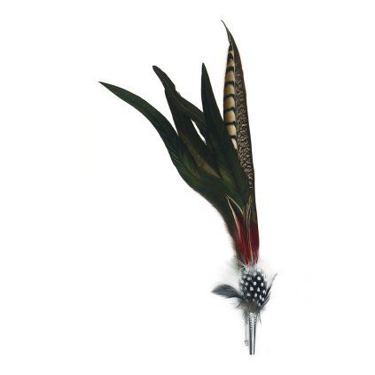 Zelená ozdoba z peří na klobouk 41–43 cm – Faustmann