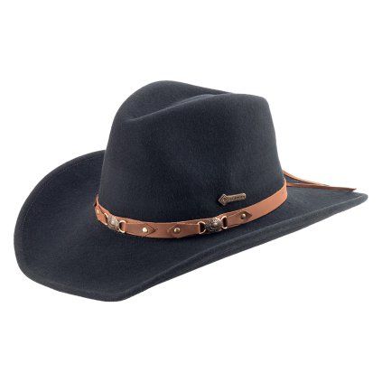 Černý vlněný westernový klobouk Scippis Bandit