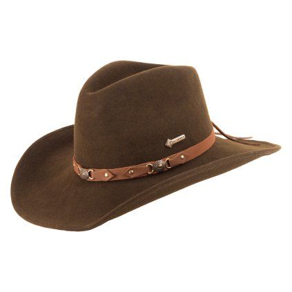 Hnědý vlněný westernový klobouk Scippis Bandit