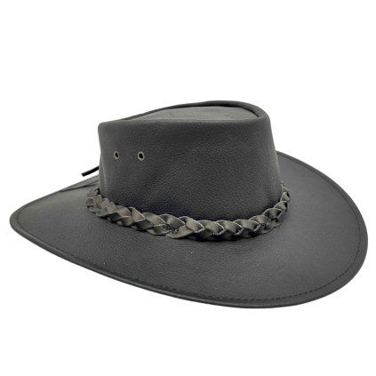 Černý australský klobouk s drátem v krempě – Jacaru 1001P