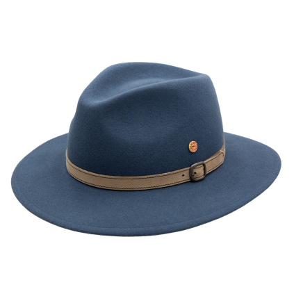 Luxusní modrý klobouk - fedora Mayser Gedeon