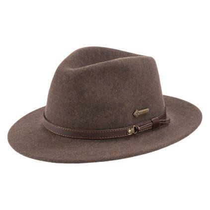 Hnědý vlněný klobouk fedora – Scippis Lincoln