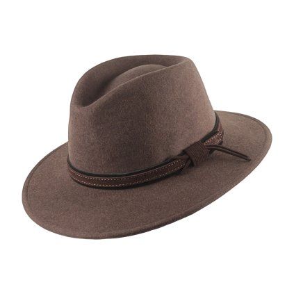 Hnědý vlněný klobouk fedora – Scippis Austin