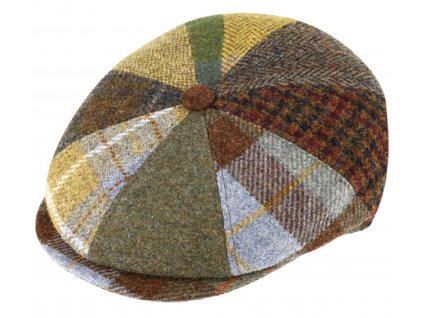 Bekovka Hatteras od Fiebig 42335 - Vlna / 8-Panel Cap Patchwork Harris Tweed Bakerboy