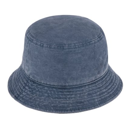 Modrý bucket hat - Fiebig - sepraná bavlna - washed cotton