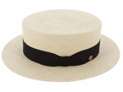 Letní slaměný boater klobouk - panamský klobouk - Gondolo Panama Mayser