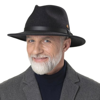 Cestovní nemačkavý voděodolný šedý klobouk Mayser - Marvin Mayser