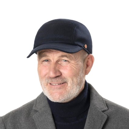 Pánská zimní černá kšiltovka - Mayser Tino  (ušní klapky) - vlna a  SympaTex®