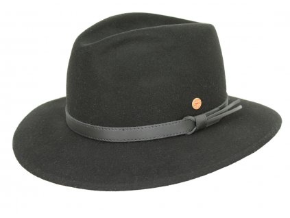 Cestovní nemačkavý voděodolný černý klobouk Mayser - Marvin Mayser