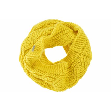 Kruhová žlutá háčkovaná šála od Seeberger
